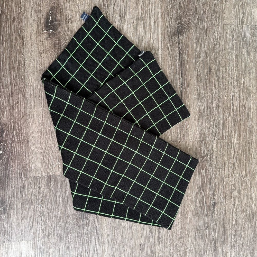 Stussy Black and Green Grid Men's Scarf